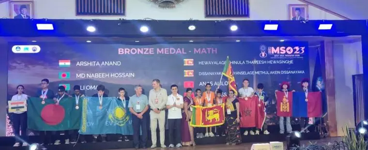 Bronze medal ceremony at IMSO 2026, Indonesia